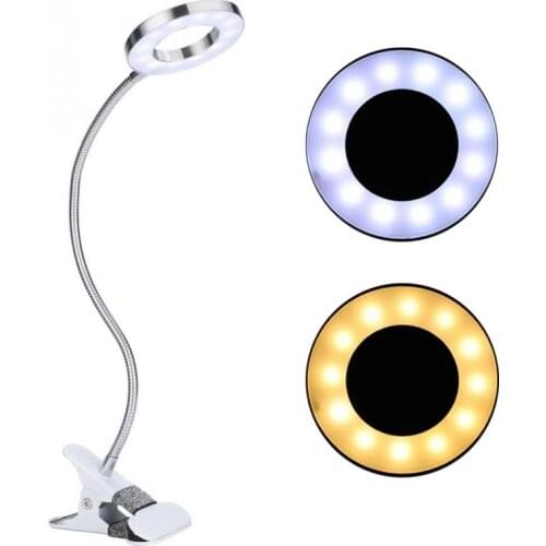 USB Circle Makeup Tattoo LED Desk Lamp Eyebrow Lip Tattoo Beauty Salon Reading Lamp Nail Art Tattoo Makeup Led Lights with Clip