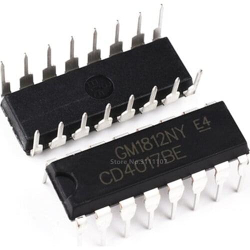 10PCS/LOT CD4017 CD4017BE DIP16 DIP CD4017B NEW IC DIP-16