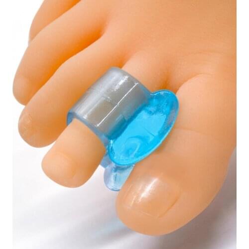 2pcs Blue Soft Silicone Gel Toe Separator Hallux Valgus Bunion Spacers Thumb Corrector Foot Care Tool C1708