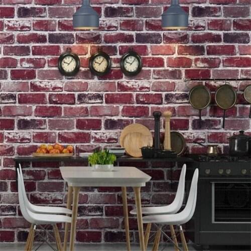 Wellyu 3D retro brick pattern brick wallpaper clothing store theme restaurant restaurant simulation brick wallpaper