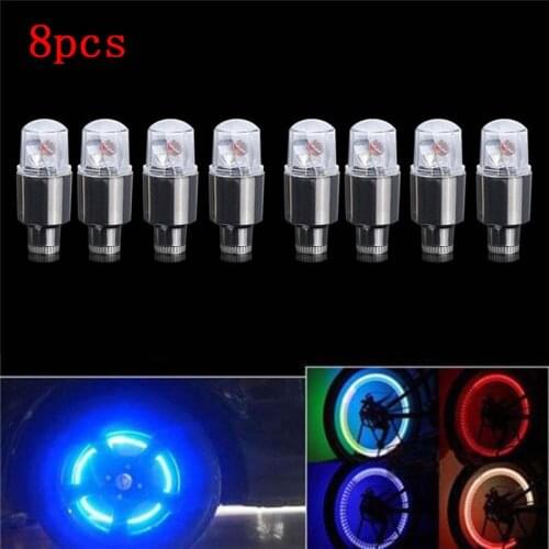 4pcs/8pcs Bike Car Motorcycle Wheel Tire Tyre Valve Cap Neon LED Flash Light Lamp Hot Bike Car Motorcycle Flash Light New 6