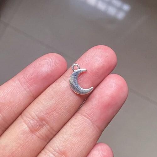 60pcs Cute Small Moon Charms Pendants , Diy Handmade Necklace Earrings Aesthetic Accessories Findings Jewelry Making Supplies