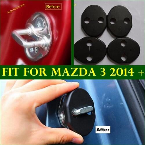 Lapetus Accessories Inner Door Lock Protective Cover Buckle 4 Piece / Set For Mazda 3 2014 2015 2016 2017 2018