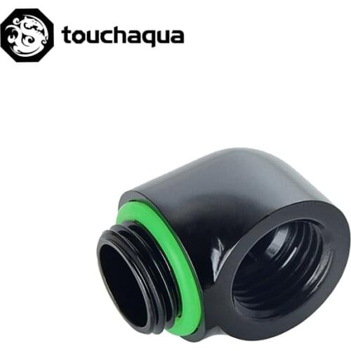 Bitspower Touchaqua G1/4" 90 Degree Rotary Elbow Fittings Black ,Silver,TA-F39