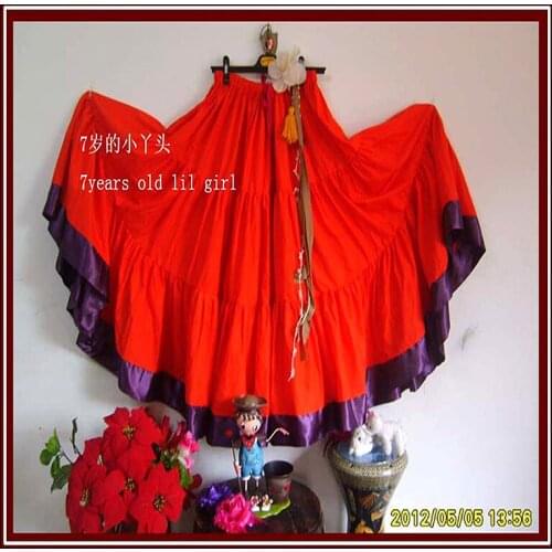 Cotton 3Tiered 12Yards Ats Gypsy Tribal Belly Dance Skirt With Border EG19