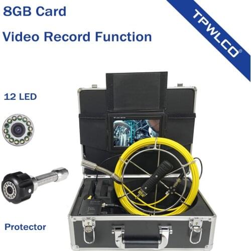 23mm Security Drain Inspection Camera Sewer Clean System Video Recorder Snake Cam 20-50m Cable