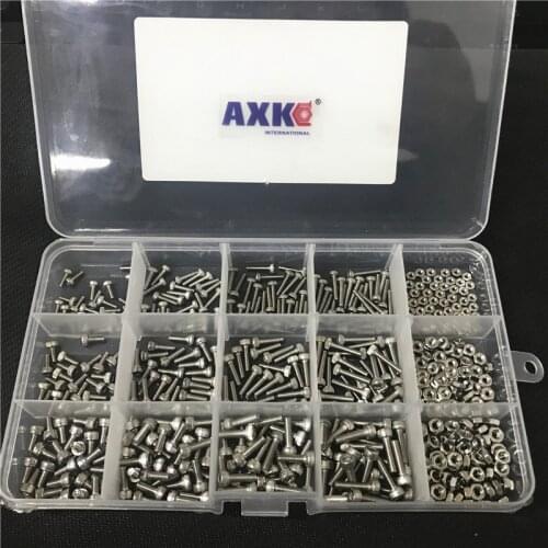 Hex Socket Bicycle Bolts Kit Head Cap Screws 304 Stainless Steel 480pcs/set M3 M4 M5 Machine Stainlness High Quality Service