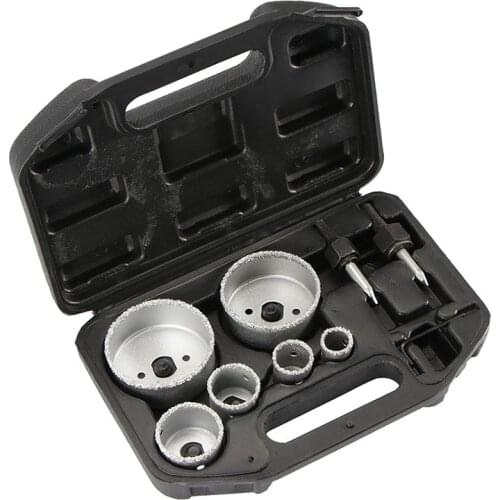 9pcs 22-73mm Diamond Coated Drill Bit Set Hole Saw Tile Drill Bits For Ceramic Glass Porcelain Marble Drilling Bit