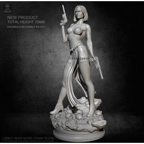 75mm Resin model kits figure beauty colorless and self-assembled TD-2356