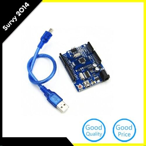 NEW ATMEGA328P-AU UNO R3 BOARD Compatible For Arduino UNO R3 ATMEGA328P AU With MINI USB diy electronics