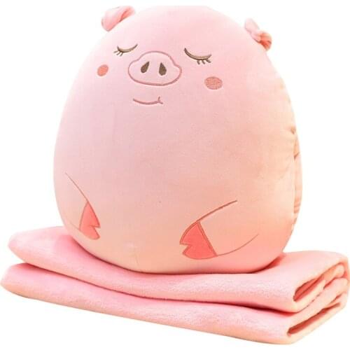 New Cartoon Animal Dinosaur Unicorn Mouse Monkey Plush Toys Stuffed Soft Warm Hand Pillow Blanket Children Birthday Gift