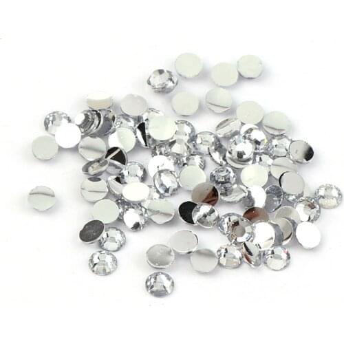 New Arrivals 10000pcs/bag 2mm/3mm/4mm/5mm Clear Crystal 14 Facets Round Resin Flatback Rhinestones DIY Phone Shoes Decorations