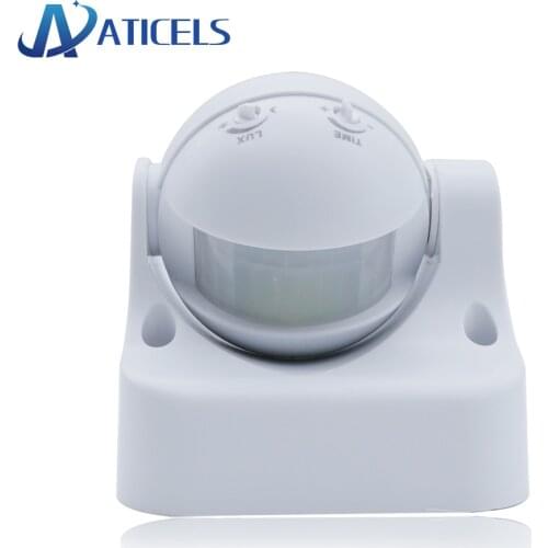 110V-220V Motion Sensor Switch 180 Degree Security PIR Infrared Sensor IP44 Waterproof For Outdoor Detection Distance Max 12m