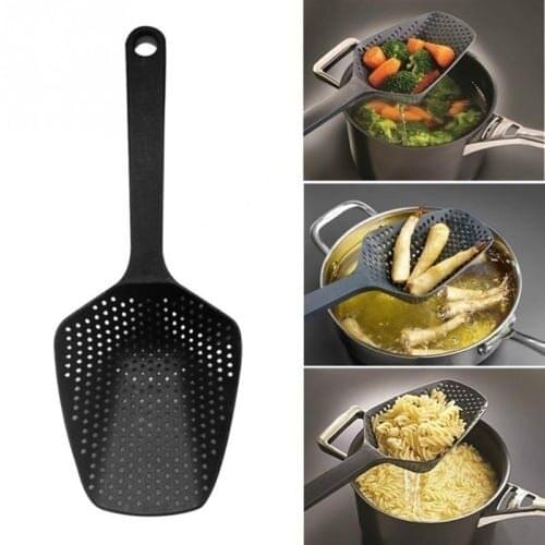 Colander Spoon Strain Cooked Food Drainer Pasta Vegetable Rice Strainer Plastic