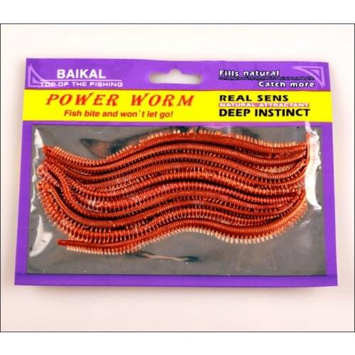 Fishing Lure Long Worm 13cm Simulation Land Fishworm 10 Pieces Bag For Freshwater Saltwater Catch