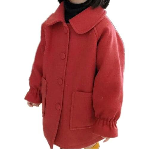 Baby Girl Woolen Coat Children Kids Princess Outwear Coat Fashion Cute New Children Girls Jackets Girl Wool Coat