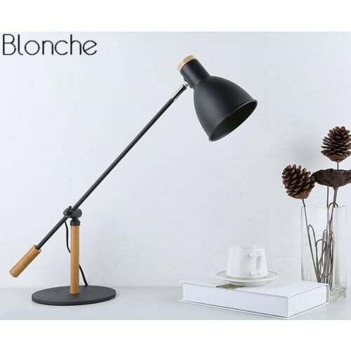 Nordic Wooden Table Lamp Modern Led Desk Lamp Adjustable Light Fixtures For Office Study Bedroom Home Decor Reading Luminaire