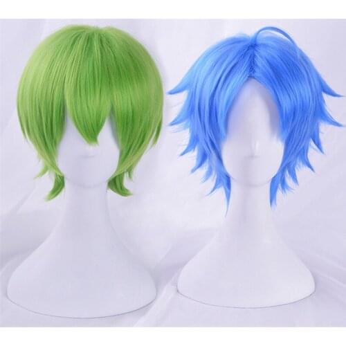 Tokyo Anime BERYL AND SAPPHIRE Cosplay Wig Robot Beryl Green Wig Sapphire Blue Wig Halloween Cosplay Short Hair Costumes