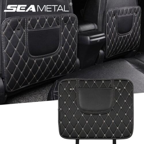 Car Seat Back Protector Pads Interior PU Leather Anti Kick Pad Auto Anti Scratch Dirty Pad Waterproof Protective Cover Accessory