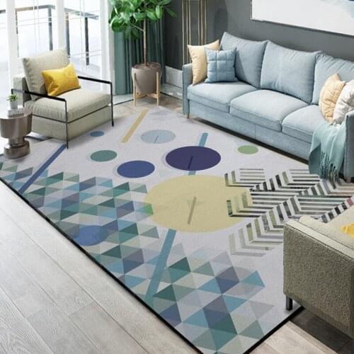 Ethnic style modern geometric soft Persian style living room carpet anti-slip anti-fouling bedroom living room carpet can be cus