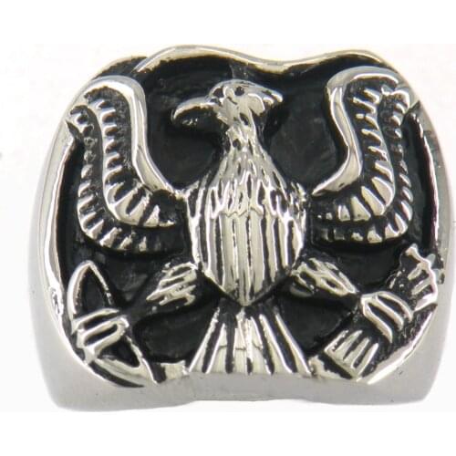 FANSSTEEL Stainless steel jewelry masonic eagle scout ring FSR10W93