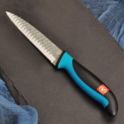 Wave Knife With Serrated Cut Frozen Meat Knife Multi-Purpose Knife Kitchen Fruit Knife Stainless Steel Kitchen