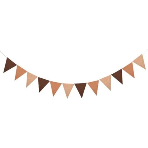 12/18 Flags Vintage Felt Fabric Pennant For Party Wedding Pennant Bunting Banner Garlands Fabric Decor Wedding Party Supplies