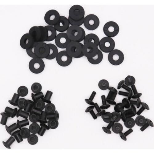 100/set black cross head Chicago screw rubber washer custom Kydex gun blade holster mounting kit