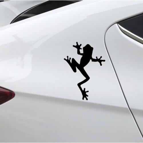 11.7CM*15.9CM Crawling Frog Car Stickers Vinyl Decal Body Of Car Decor Accessories Black/Silver N1041