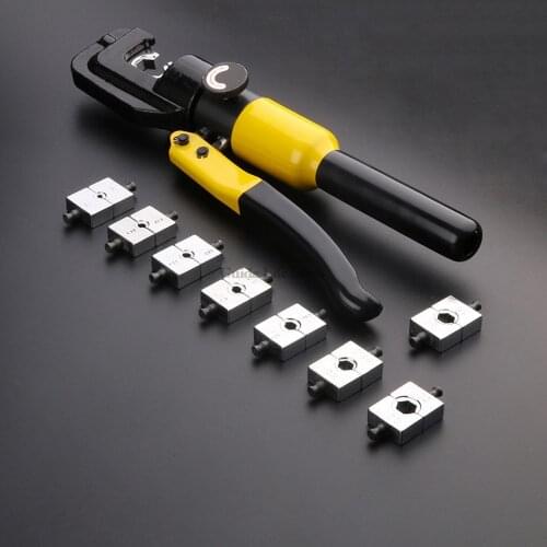 12T Hexagonal Confining Pressure Hydraulic Crimping Pliers Hardened Steel Hydraulic Pliers 22mm Stroke Nine Mold Hydraulic Tools