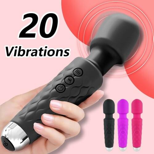 2021Powerful AV Vibrator Magic Vagina Wand Clitoris Stimulator Vibrators Masturbator USB for Sex Toys for Women G Spot