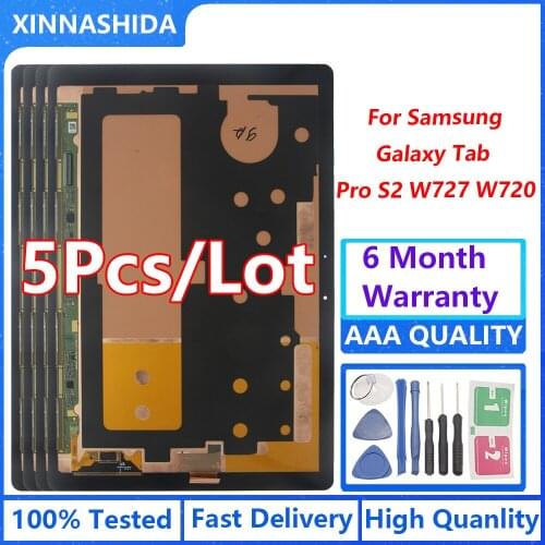 5pcs/lot 100%Tested For Samsung GALAXY TabPro S2 SM-W727 W720 W727 SM-W737 LCD Display Digitizer Screen Touch Panel Assembly
