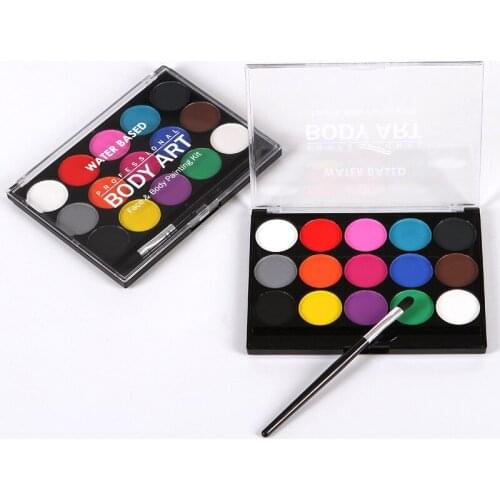96 pcs New World Cup Water-soluble body paint pigments Professional Face Paint Kit 15 Colors for Various Party