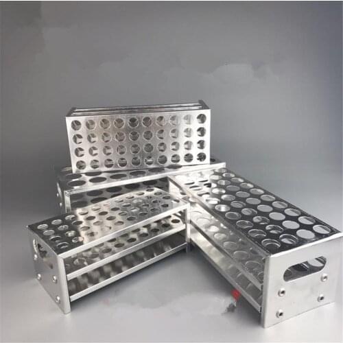 15.5-21.5mm Inner Diam 30/40 Holes Aluminum Test Tube Stand Rack Holder Labware