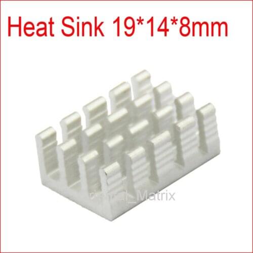 Free Shipping 20pcs 19*14*8mm HeatSink Heat Sink Radiator Small Radiator - Silver