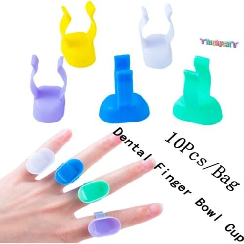 100pcs Dental disposable consumables plastic handy finger bowl cup for mixing cement powder class lonomer Dental tool helper
