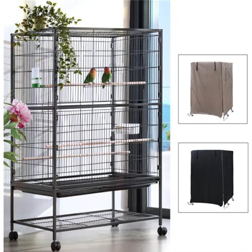 Parrots Aviary Bird Cage Cover Good Night Oxford Cloth Waterproof Anti-UV Birdcage Cover With Mesh Window For Large Bird Cage