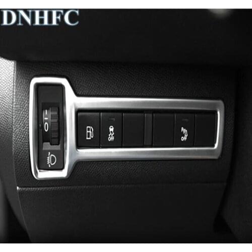 DNHFC For Peugeot 308 2014 Car Accessories Headlight Lamp Regulator Cover Stainless Steel Car Sticker