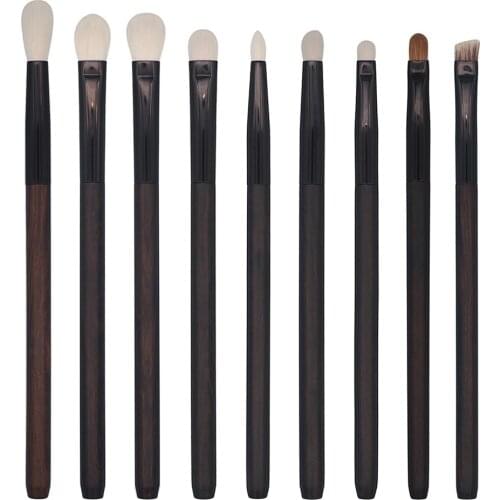 G99 Professional Handmade Makeup Brush Set 9pcs Soft Saikoho Goat Hair Eye Shadow Blending Brush Ebony Make Up Brushes Kit