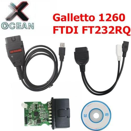 FTDI FT232RQ Galletto 1260 ECU Chip Tuning Tool EOBD/OBD2/OBDII Flasher Galletto1260 ECU Flasher ECU engine tuning tool