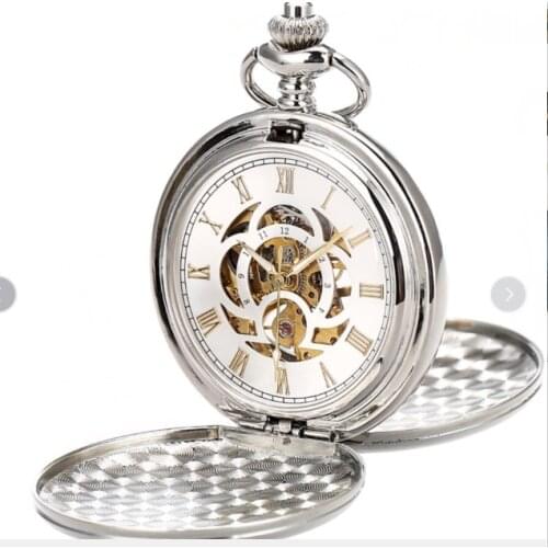 8946 Pocket Watch Rome Hollow Golden Dial Pedant Watch Mechanical Classic Hand Wind Fob Watch Quality Fashion Gift Pocket Watch
