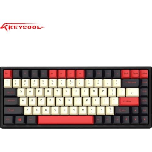 Keycool 84/87/104 Earl red color matching mechanical keyboard Hot swappable RGB