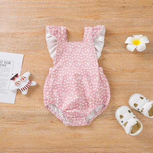Baby Girls Romper Summer Infant Unisex Newborn Sleeveless Fly Sleeve Soft Clothes Outwear Toddler Cotton Casual Jumpsuits