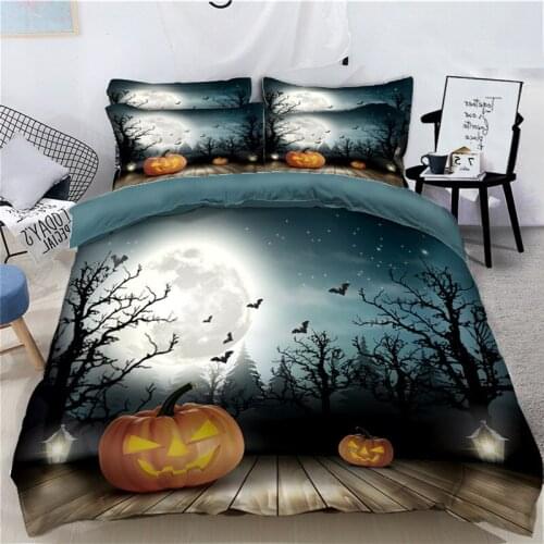 3D Bedding Set Pumpkin Halloween decorate Twin Full Queen California king Linen set Single Double Bed set Duvet Cover