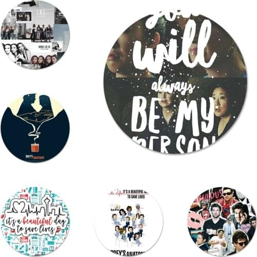 American TV Greys Anatomy Badge Brooch Pin Accessories For Clothes Backpack Decoration gift 58mm