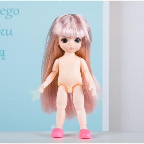 Mini 16cm BJD Baby Doll 13 Movable Jointed Dolls Toys Naked Nude Body Fashion Dolls Toy for Girls Gift