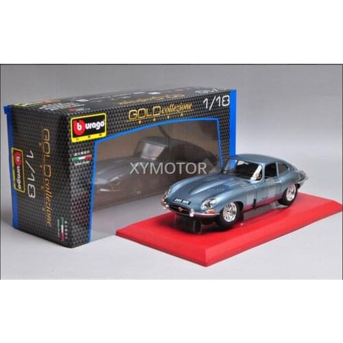 Bburago 1/18 For Jaguar E-TYPE Roadster Diecast Car Model Kids Boys girls gifts Green/Blue For Collection Display Metal Plastic