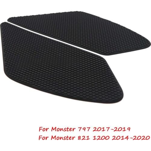 Motorcycle Black Anti-Heated Gas Tank Side Traction Knee Protector Anti Slip Pad For Ducati Monster 797 821 1200