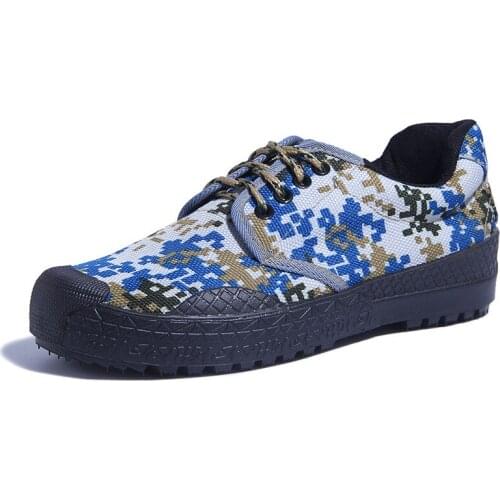 Outdoor Tactical Sports Shoes for Men Military Training Flats Camouflage Men Casual Shoes Site Laborers Slip Wear Canvas Shoes