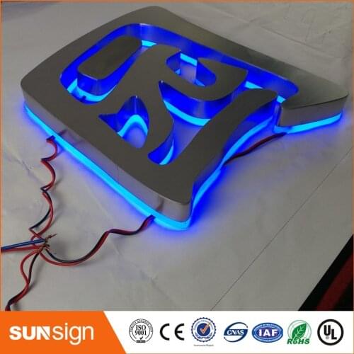 Custom diy outdoor advertising RGB led backlit letters lighted